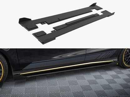 Maxton Design Street PRO Side Skirts Diffusers + Flaps Mercedes-AMG CLA 45 C117 Facelift