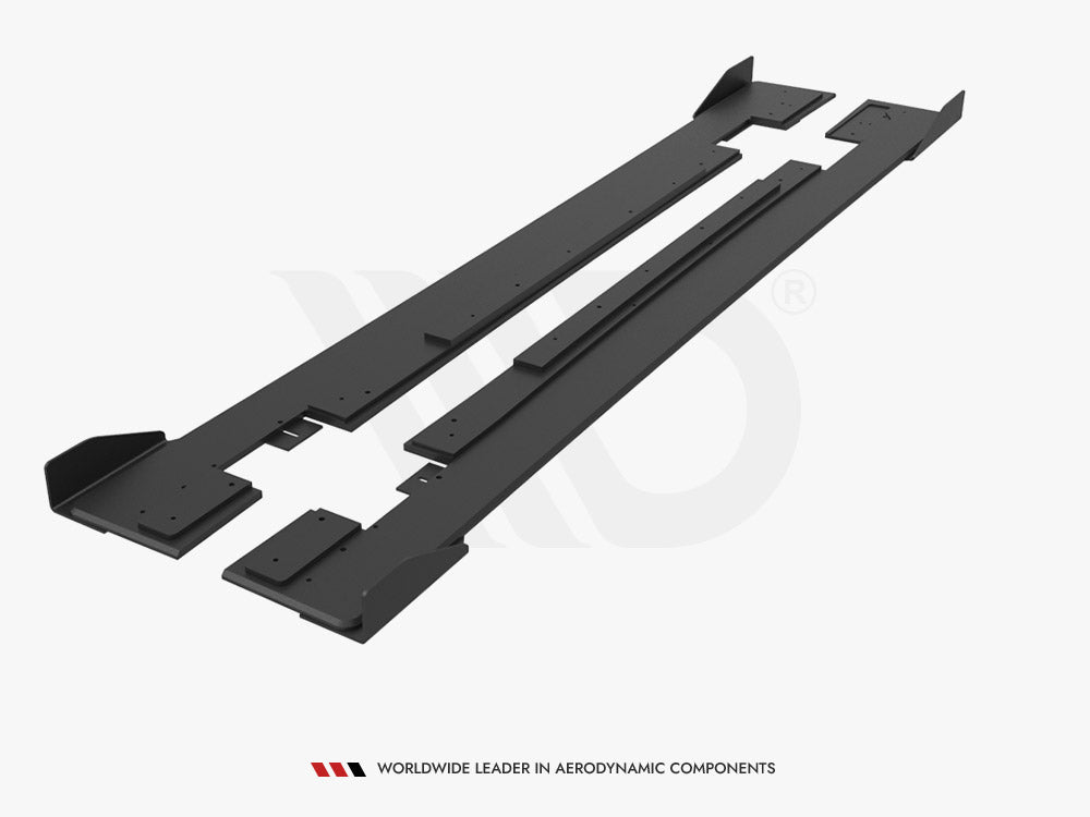 Maxton Design Street PRO Side Skirts Diffusers + Flaps Mercedes-AMG CLA 45 C117 Facelift