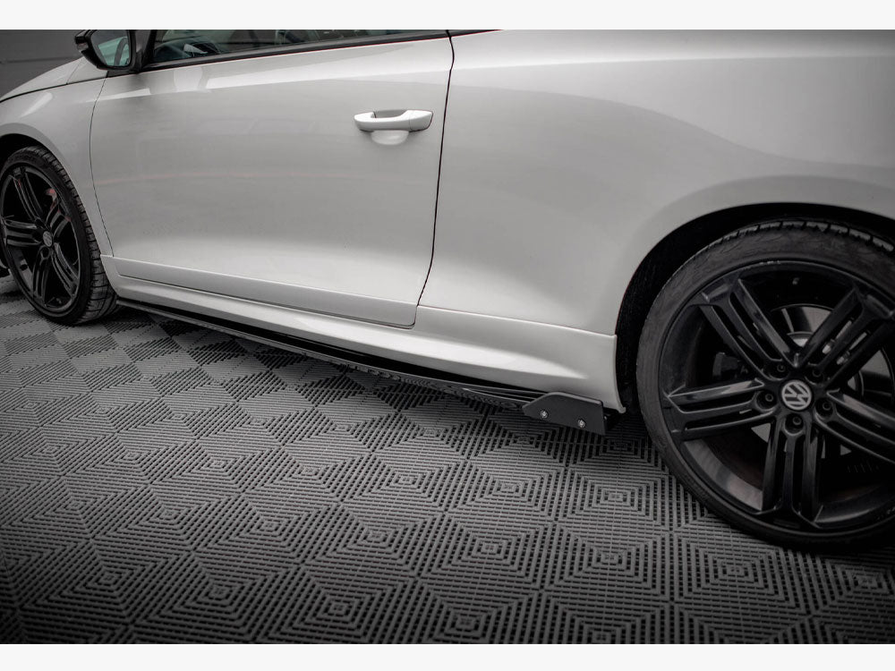 Maxton Design Side Skirts Diffusers V.2 + Flaps Volkswagen Scirocco R Mk3