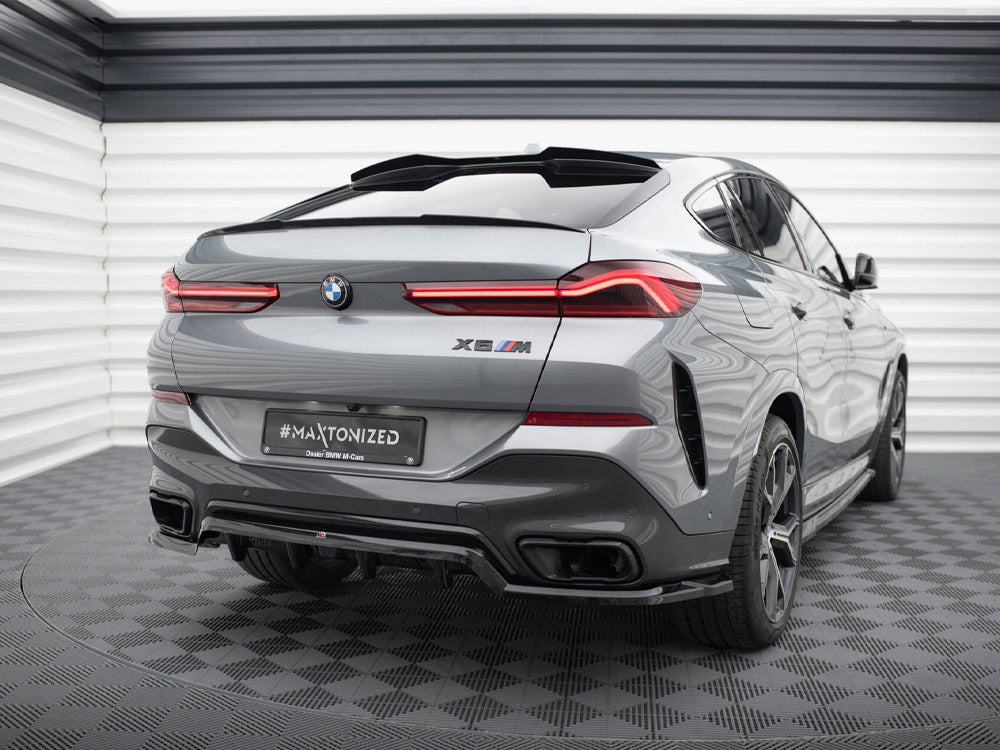 Maxton Design Central Rear Splitter (Vertical Bars) V.1 BMW X6 M-Pack G06 Facelift