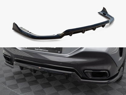 Maxton Design Central Rear Splitter (Vertical Bars) V.2 BMW X6 M-Pack G06 Facelift
