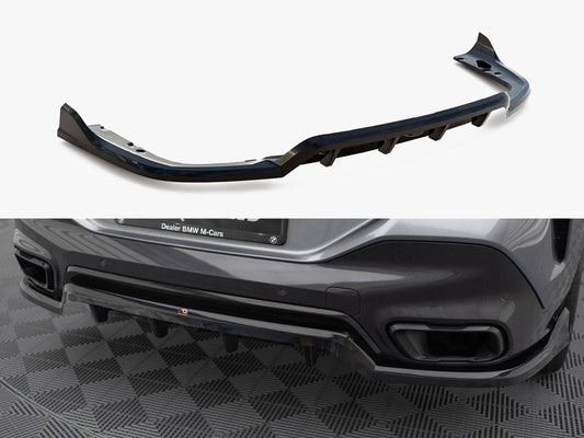 Maxton Design Central Rear Splitter (Vertical Bars) V.2 BMW X6 M-Pack G06 Facelift