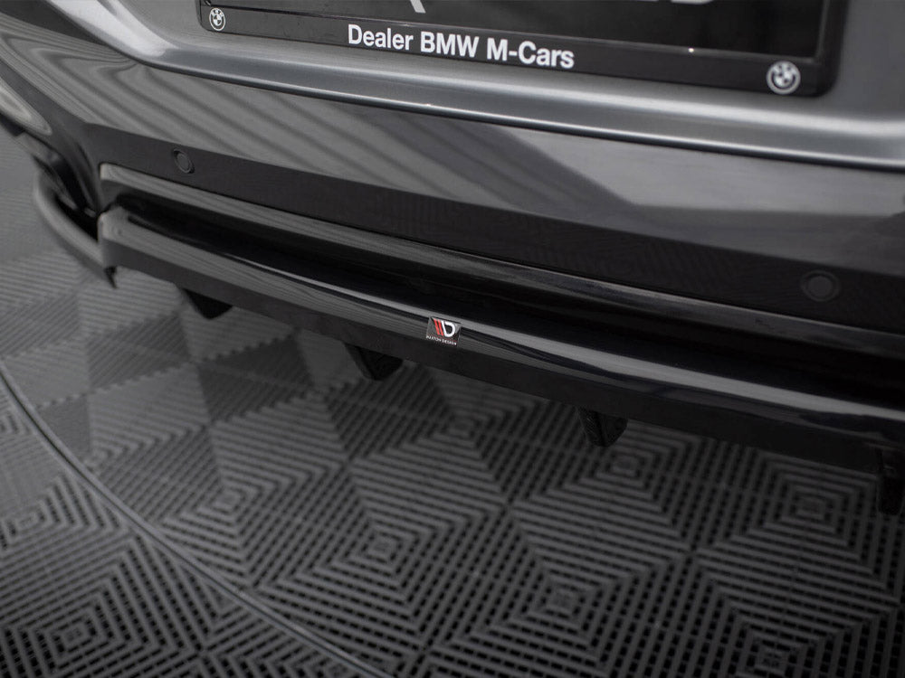 Maxton Design Central Rear Splitter (Vertical Bars) V.2 BMW X6 M-Pack G06 Facelift