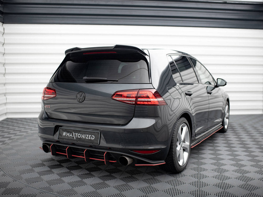 Maxton Design Spoiler CAP 3D Volkswagen Golf R / R-Line / GTI Mk7