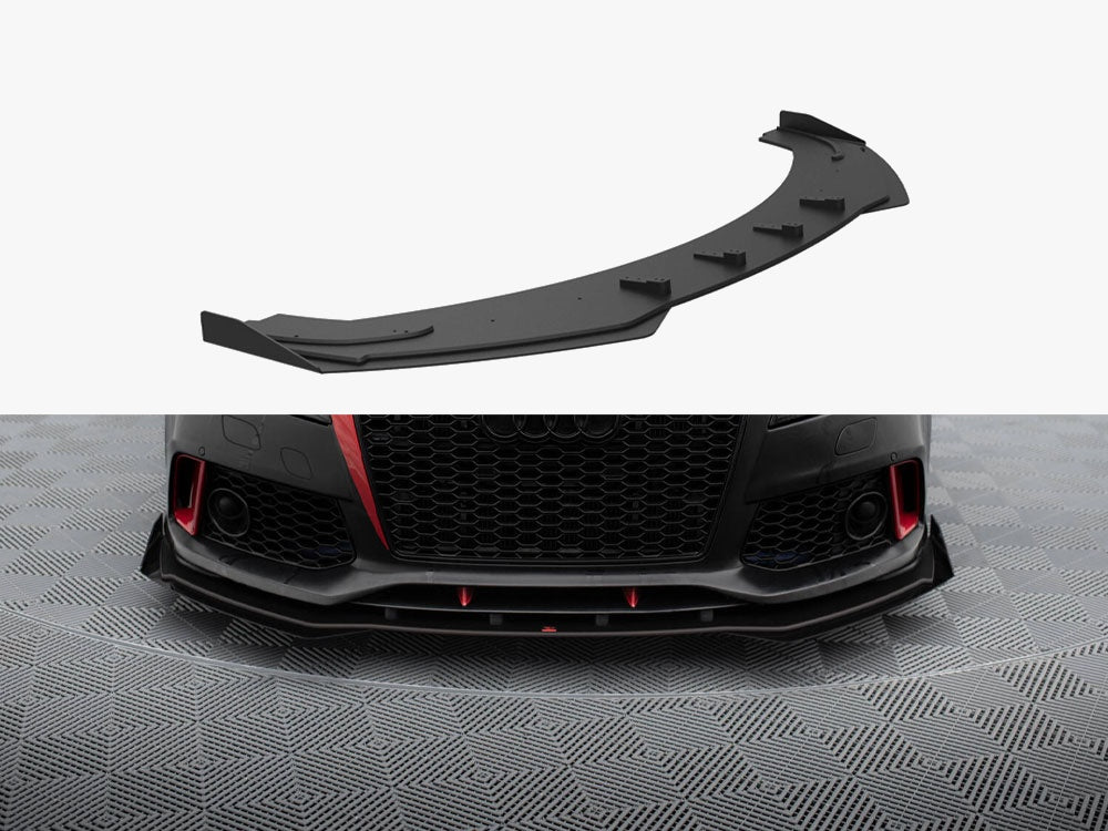 Maxton Design Street PRO Front Splitter + Flaps Audi A7 RS7 Look C7