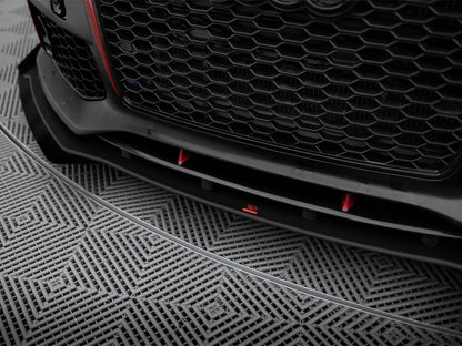 Maxton Design Street PRO Front Splitter + Flaps Audi A7 RS7 Look C7