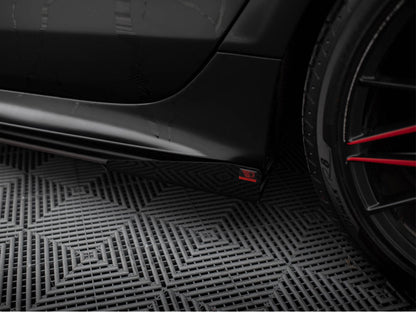 Maxton Design Street PRO Side Skirts Diffusers + Flaps Audi A7 RS7 Look C7