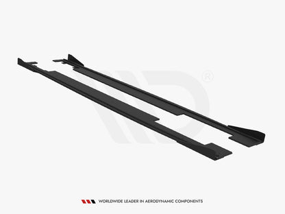 Maxton Design Street PRO Side Skirts Diffusers + Flaps Audi A7 RS7 Look C7