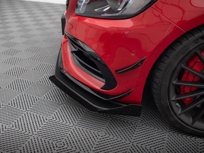 Maxton Design Street PRO Front Splitter + Flaps Mercedes-Benz A 45 AMG Aero W176 Facelift