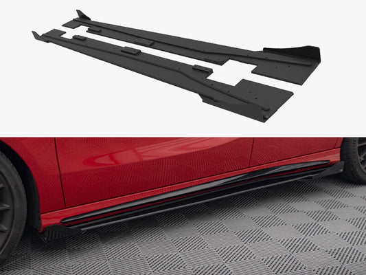 Maxton Design Street PRO Side Skirts Diffusers + Flaps Mercedes-Benz A 45 AMG W176 Facelift