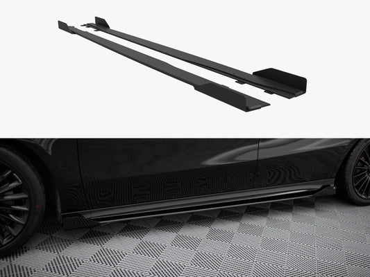 Maxton Design Street PRO Side Skirts Diffusers + Flaps Mercedes-AMG A35 W177 Facelift