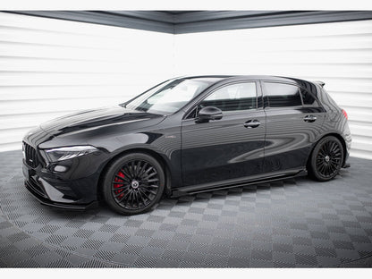Maxton Design Street PRO Side Skirts Diffusers + Flaps Mercedes-AMG A35 W177 Facelift