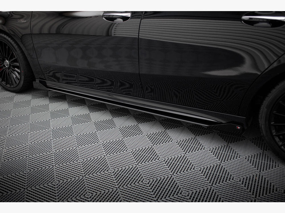 Maxton Design Street PRO Side Skirts Diffusers + Flaps Mercedes-AMG A35 W177 Facelift