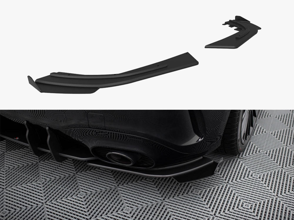 Maxton Design Street Pro Rear Side Splitters + Flaps Mercedes-AMG A35 Hatchback W177