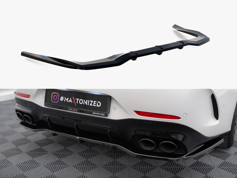 Maxton Design Rear Splitter (Vertical Bars) Mercedes-AMG GT 43 4 Door Coupe V8 Styling Package