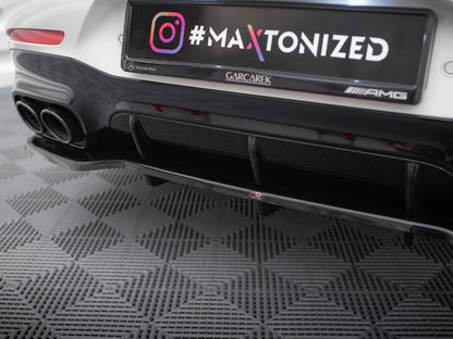 Maxton Design Rear Splitter (Vertical Bars) Mercedes-AMG GT 43 4 Door Coupe V8 Styling Package
