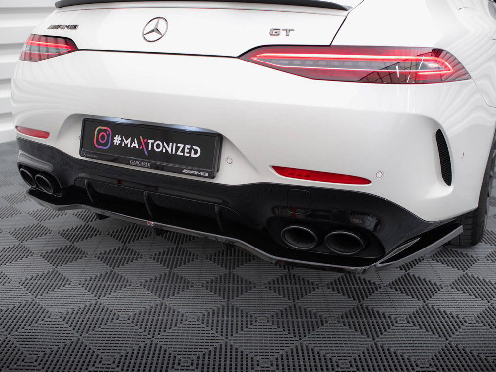 Maxton Design Rear Splitter (Vertical Bars) Mercedes-AMG GT 43 4 Door Coupe V8 Styling Package