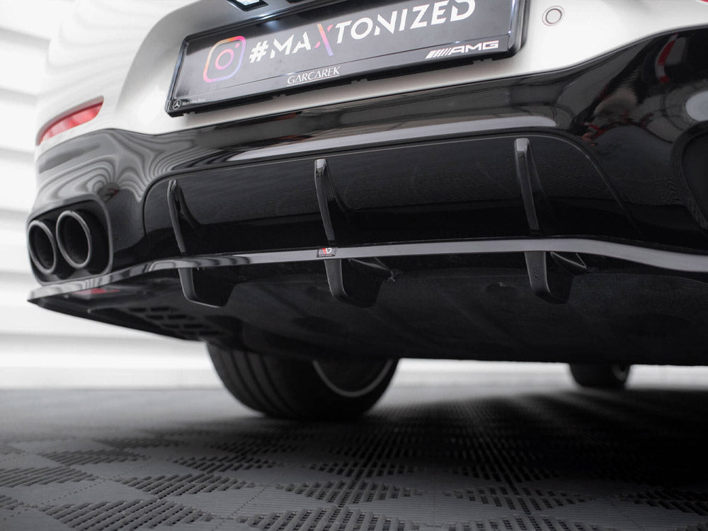 Maxton Design Rear Splitter (Vertical Bars) Mercedes-AMG GT 43 4 Door Coupe V8 Styling Package