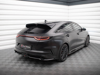 Maxton Design Central Rear Splitter (Vertical Bars) KIA ProCeed GT Mk1 Facelift