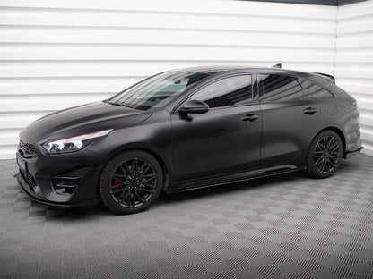 Maxton Design Street PRO Side Skirts Diffusers + Flaps Kia Proceed GT / GT-Line Mk1 Facelift / Ceed GT Mk3 Facelift