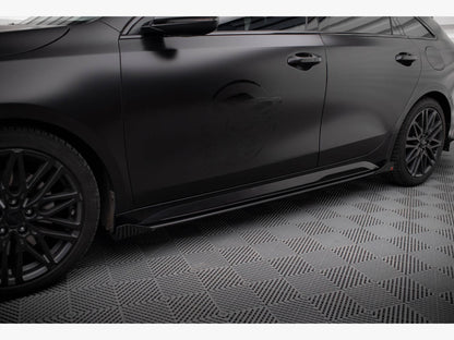Maxton Design Street PRO Side Skirts Diffusers + Flaps Kia Proceed GT / GT-Line Mk1 Facelift / Ceed GT Mk3 Facelift