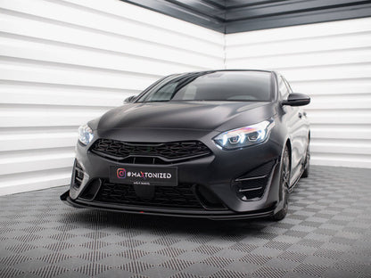 Maxton Design Street PRO Front Splitter + Flaps Kia Proceed GT Mk3 Facelift / Ceed GT / GT - Line Mk1 Facelift