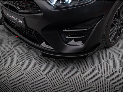 Maxton Design Street PRO Front Splitter + Flaps Kia Proceed GT Mk3 Facelift / Ceed GT / GT - Line Mk1 Facelift