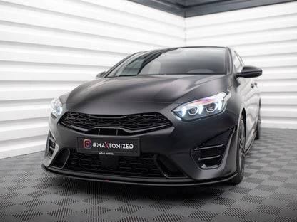 Maxton Design Street PRO Front Splitter Kia Proceed GT Mk3 Facelift / Ceed GT / GT - Line Mk1 Facelift