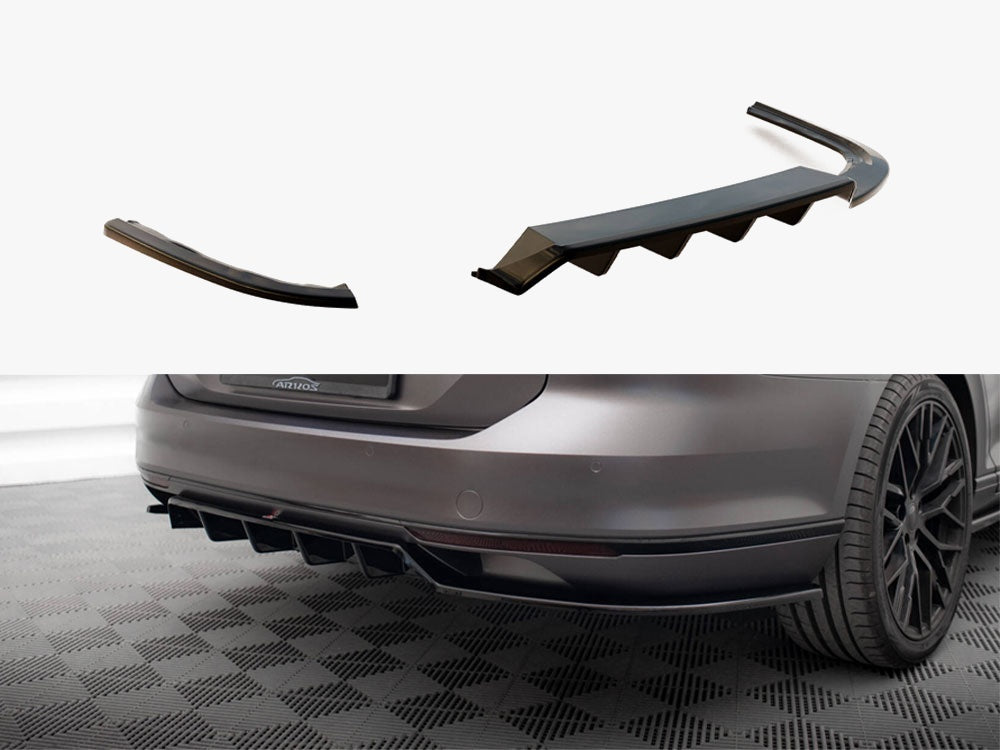 Maxton Design Rear Splitter (Vertical Bars) Volkswagen Passat R-Line B8