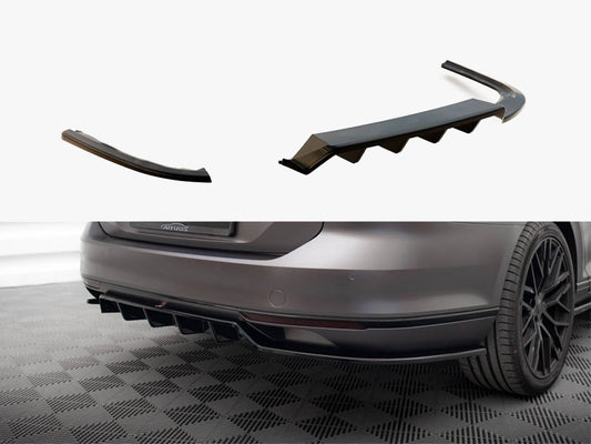 Maxton Design Rear Splitter (Vertical Bars) Volkswagen Passat R-Line B8