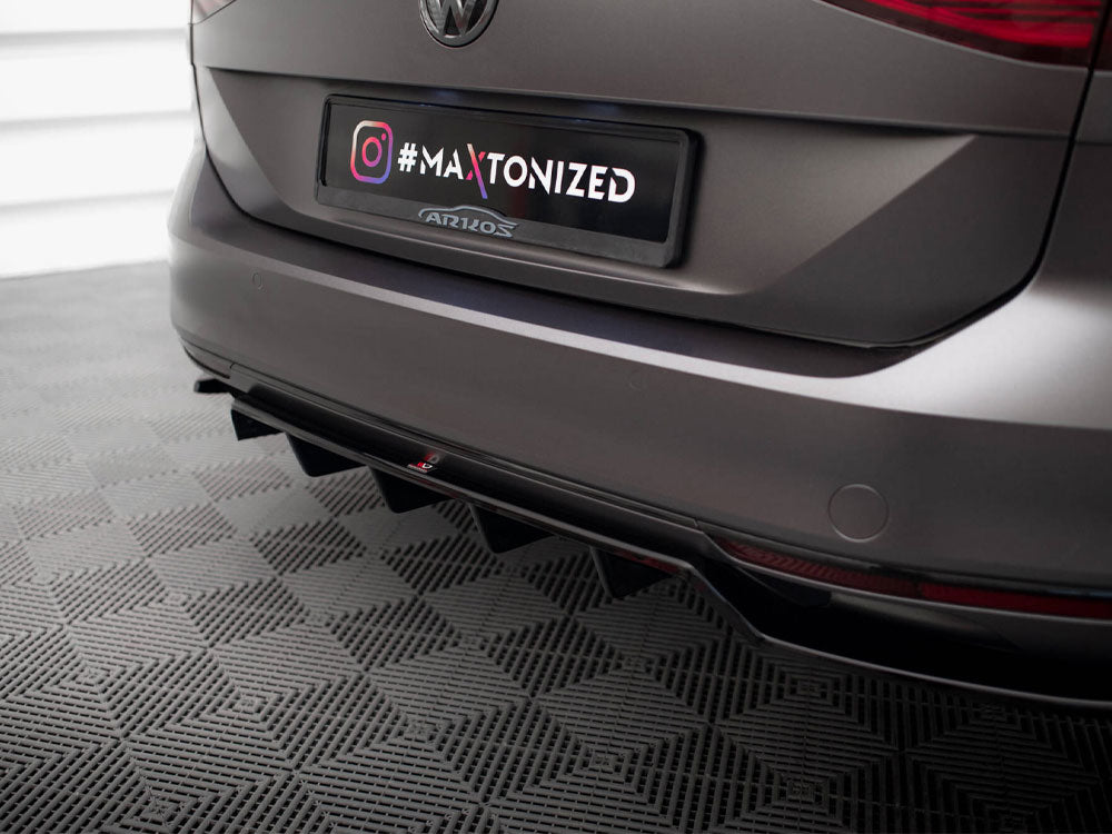 Maxton Design Rear Splitter (Vertical Bars) Volkswagen Passat R-Line B8