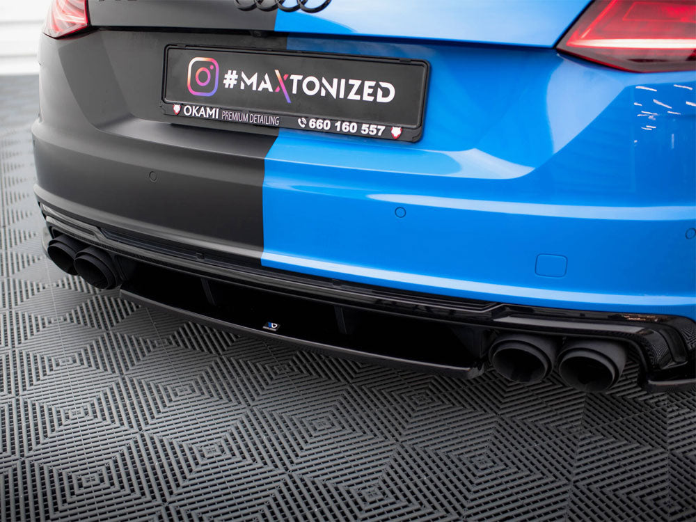 Maxton Design Central Rear Splitter Audi TT S 8S Facelift