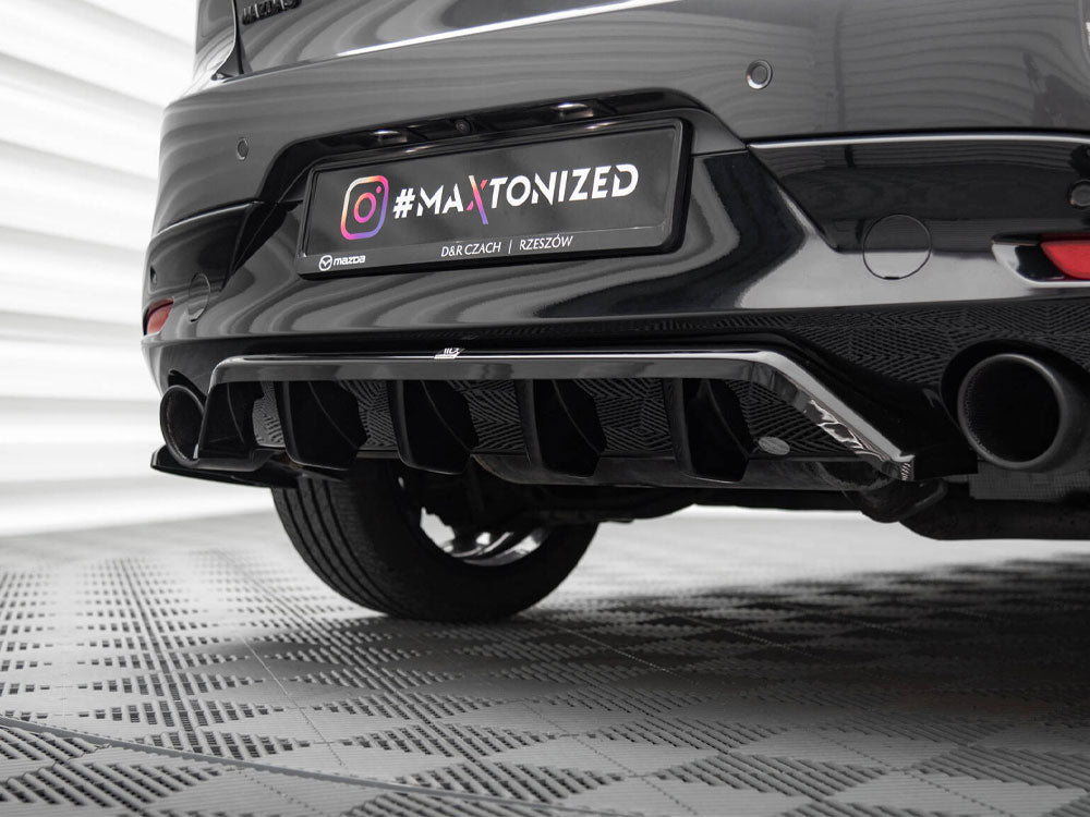 Maxton Design Central Rear Splitter (Vertical Bars) Mazda 3 Mk4