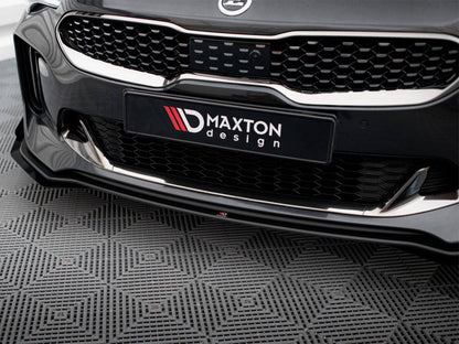 Maxton Design Street PRO Front Splitter + Flaps Kia Stinger GT / GT-Line / Standard Mk1