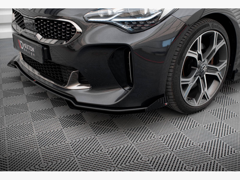 Maxton Design Street PRO Front Splitter + Flaps Kia Stinger GT / GT-Line / Standard Mk1