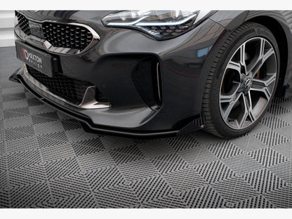 Maxton Design Street PRO Front Splitter + Flaps Kia Stinger GT / GT-Line / Standard Mk1