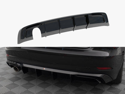 Maxton Design Rear Valance Audi A3 Sportback 8V Facelift (Version with one exhaust tip on single side)