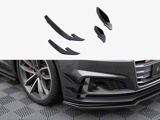 Maxton Design Front Bumper Wings (Canards) Audi S5 / A5 S-Line Coupe / Sportback F5