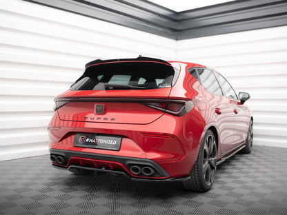 Maxton Design Central Rear Splitter (Vertical Bars) Cupra Leon Hatchback Mk1