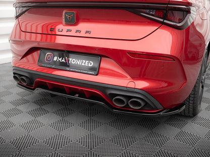 Maxton Design Central Rear Splitter (Vertical Bars) Cupra Leon Hatchback Mk1