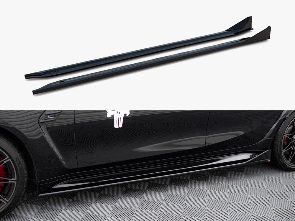 Maxton Design Side Skirts Diffusers V.3 CSL Look BMW M3 Sedan / Touring G80 / G81