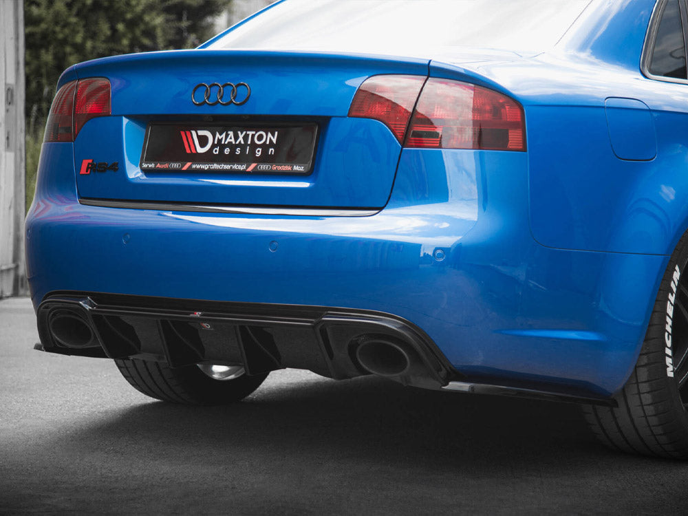 Maxton Design Rear Side Splitters V.2 Audi RS4 Sedan B7 - Carbon Look