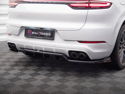 Maxton Design Rear Splitter (Vertical Bars) Porsche Cayenne Coupe / SUV Mk3