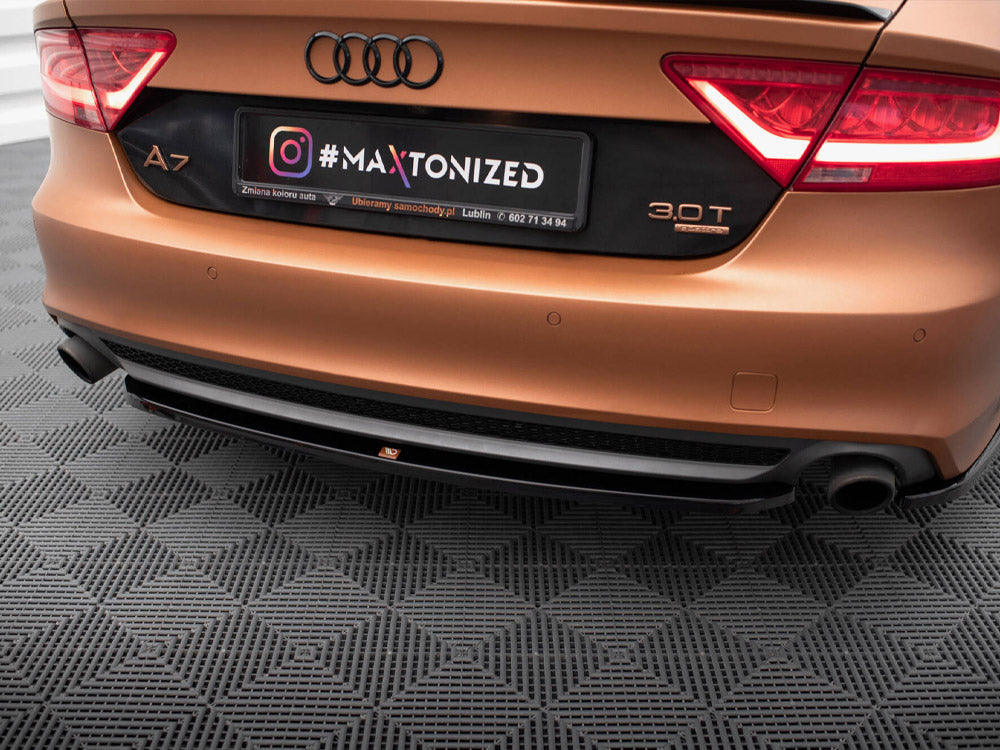 Maxton Design Central Rear Splitter Audi A7 S-Line C7