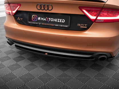 Maxton Design Central Rear Splitter Audi A7 S-Line C7