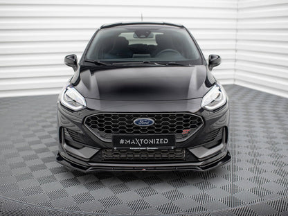 Maxton Design Front Splitter V.4 Ford Fiesta ST / ST-Line Mk8 Facelift