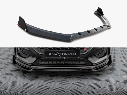 Maxton Design Front Splitter V.4 + Flaps Ford Fiesta ST / ST-Line Mk8 Facelift