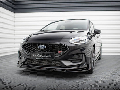 Maxton Design Front Splitter V.4 + Flaps Ford Fiesta ST / ST-Line Mk8 Facelift