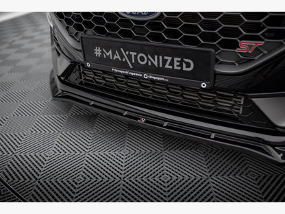 Maxton Design Front Splitter V.4 + Flaps Ford Fiesta ST / ST-Line Mk8 Facelift