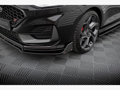 Maxton Design Front Splitter V.4 + Flaps Ford Fiesta ST / ST-Line Mk8 Facelift